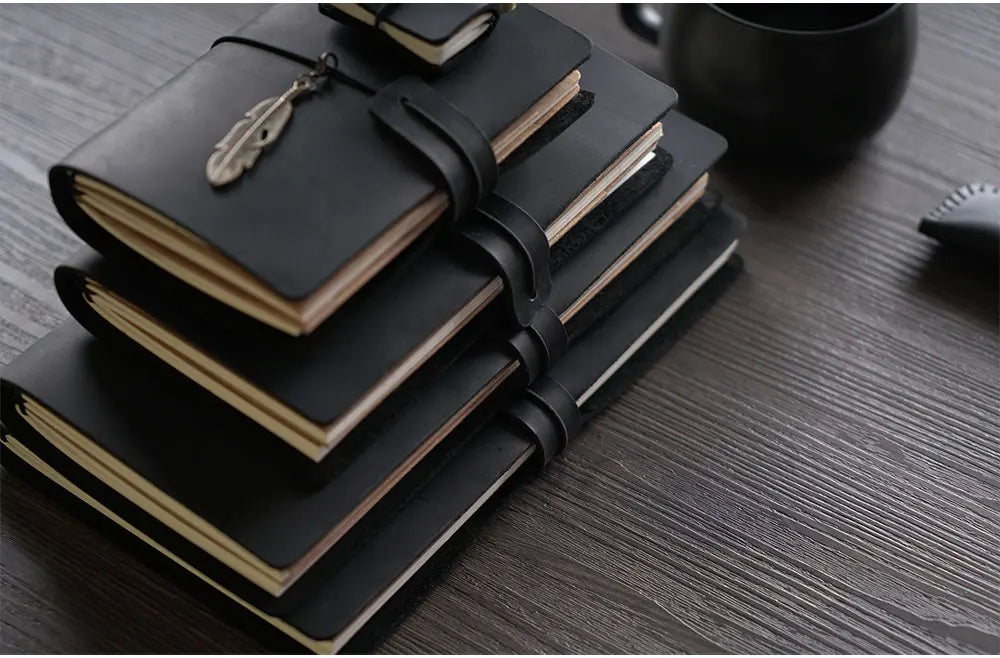 Genuine Leather Journal Traveler's Notebook Retro Handmade Diary Portable Sketchbook Cowhide Gift Planner Provide Engraved Logo