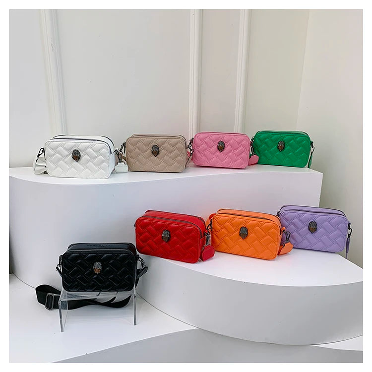 Tassel Small Messenger Bag for Women 2024 Trend Lingge Embroidery Camera Female Shoulder Bag Fashion Chain Ladies Crossbody Bags