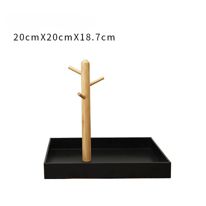 New Nordic Bamboo Tree Branch Storage Tray Living Room Desktop Key Hanger Jewelry Display Frame