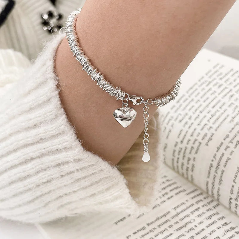 New 925 Silver Gold Color Geometric Beads Adjustable Punk String Bracelet For Woman Girl Fashion Jewelry Gift Dropship Wholesale