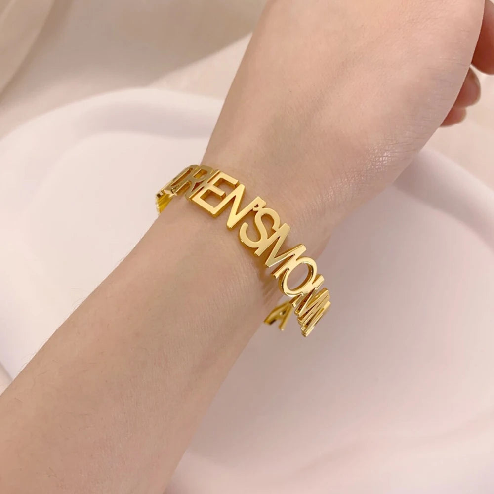 Customized Name Bracelet Letter Bracelet Personalized Bracelet Exquisite Name Bracelet Initial Bracelet Jewelry Gift for Mom