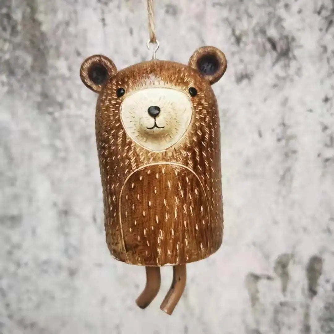 Beautiful Rustic Animal Wind Chimes Room Decoration Cute Chimes Wind Bell Animal Resin Garden Metal Door Outdoor Decor Pendantss