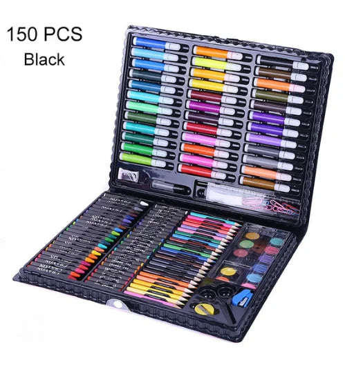 150-208 Pcs Art Set Watercolor Markers Crayons Water Pen Drawing Set Artist Painting Tools For Boys Girls Birthday Gifts