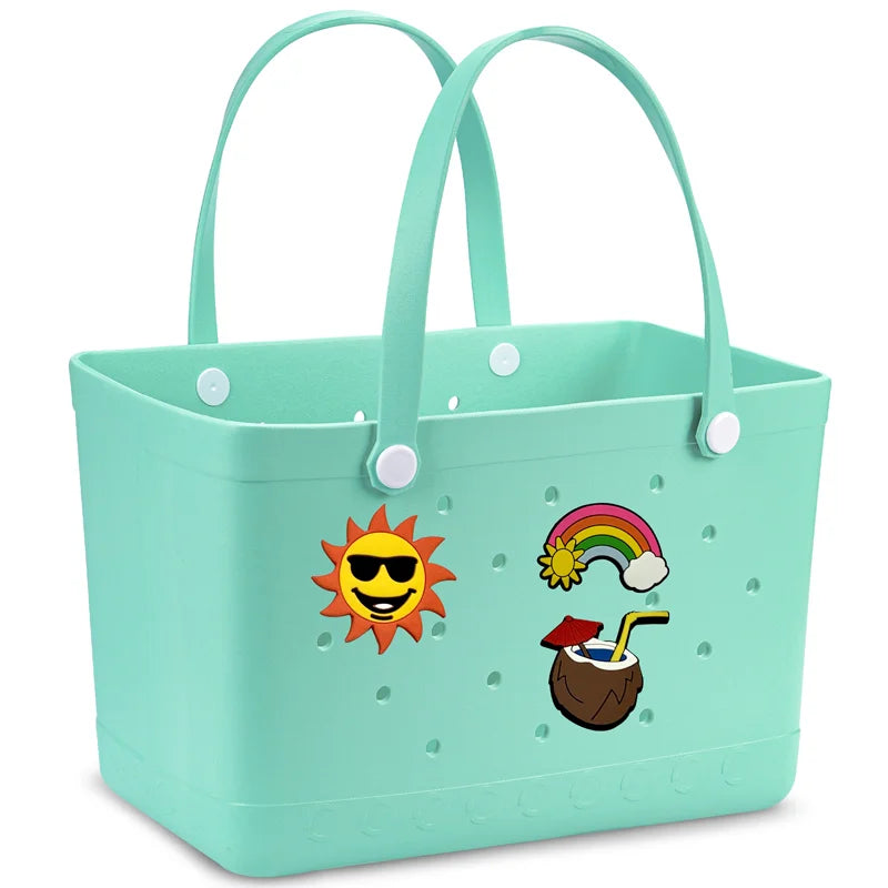 XL Extra Large Bogg Bag EVA Rubber Waterproof Beach Pool Storage Basket Women Travek Shopping Handbag Sac Bogg Jelly Tote Bag