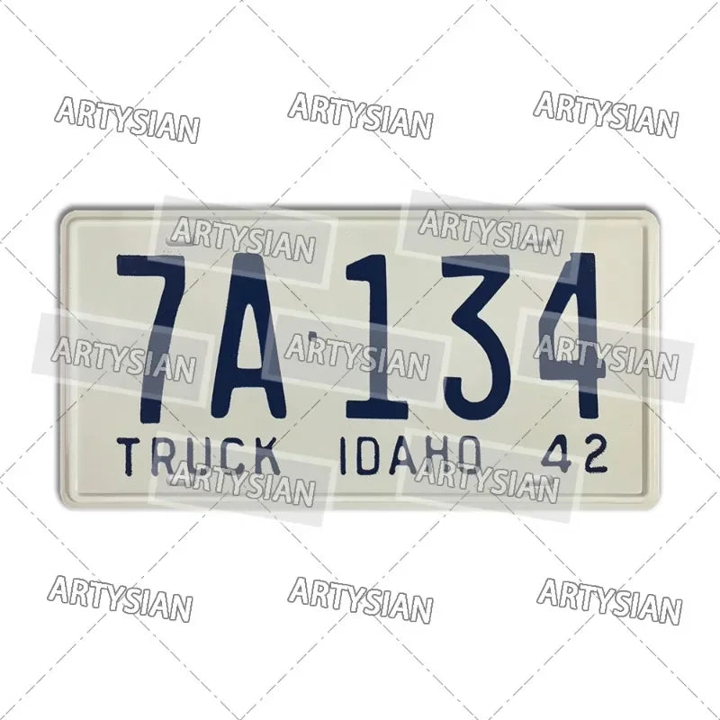 US Metal Plaque Retro Truck Number Plate Mississippi West Virginia Maine Illinois Idaho Iowa Pennsylvania Decorative Metal Sign