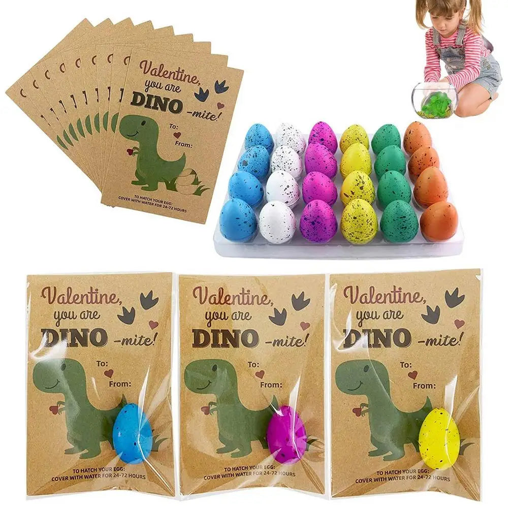 New 2023 Gift Magic Hatching Growing Dinosaur Egg Treat Kids Birthday Party Favor Baby Shower Guest Gift Pinata Educational Toys Valentines Gift