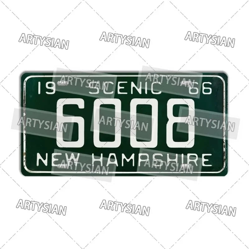 US Metal Plaque Retro Truck Number Plate Mississippi West Virginia Maine Illinois Idaho Iowa Pennsylvania Decorative Metal Sign