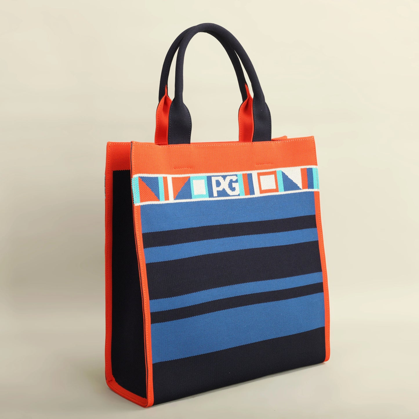 PG PATSY GARIS Unique style design shopping colorful striped handbag fashion shoulder bag