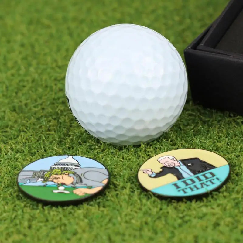 Magnetic Golf Hat Clip ball Marker Golf Ball Mark Electroplating Paint Golf Marker Golf Accessories Training Aids Men Women Gift Valentines Gift