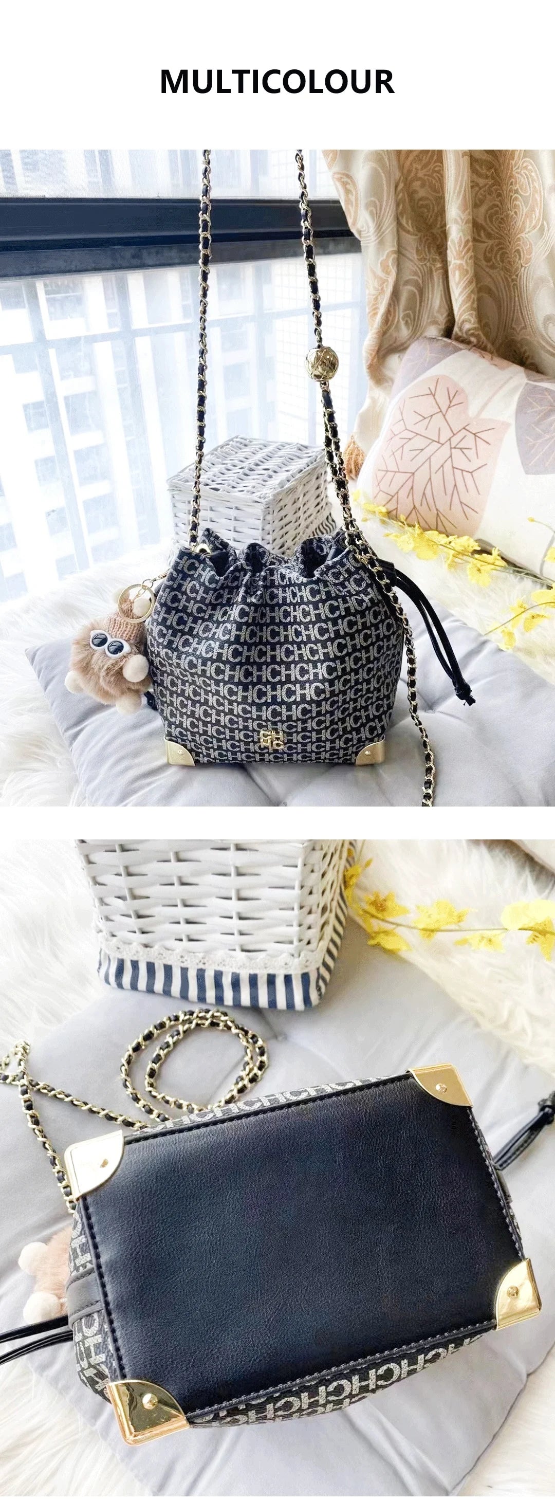 CH Fashion Bucket Bag Design Sense Hundred Brand Elegant Crossbody Women's Bag Letter Design Women's Bag With Shopping