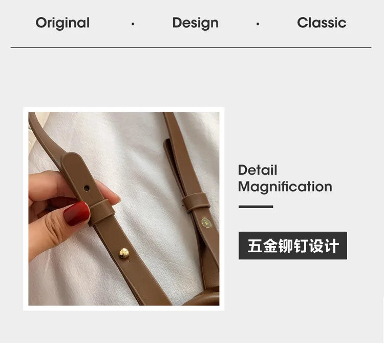 New Fashion Designer Mini Shoulder Bags Solid Color Black Brown Pu Leather Cross Body Bags Earphone Lipstick Small Storage Bags