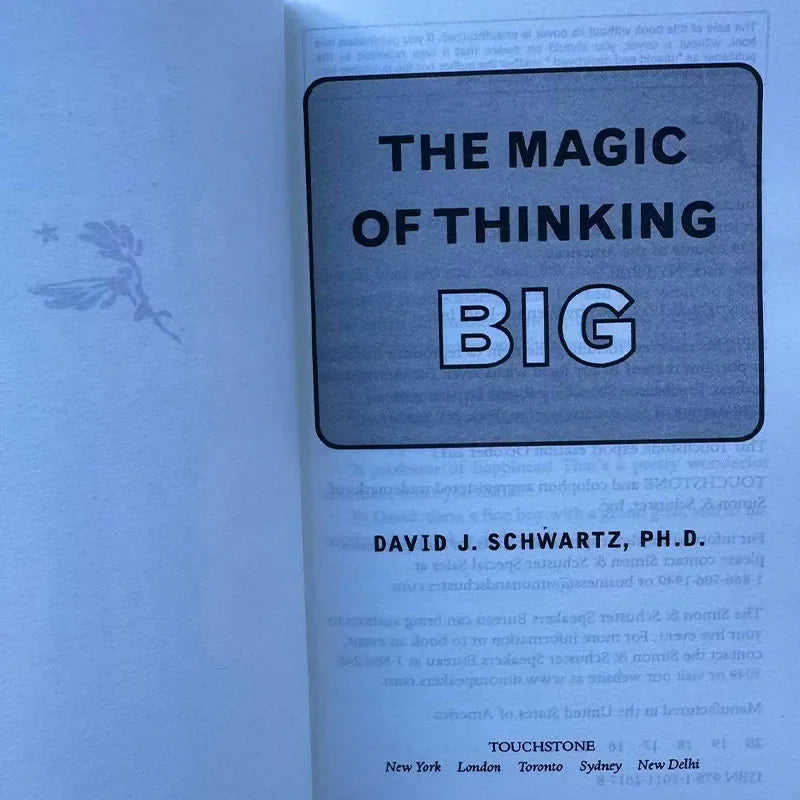 The Magic of Thinking BIG By David J. Schwartz Success Self-Help Book in English