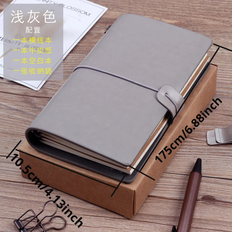 Creative Notebook Travel Ledger A6 Loose-leaf Simple Diary Retro Portable Ledger