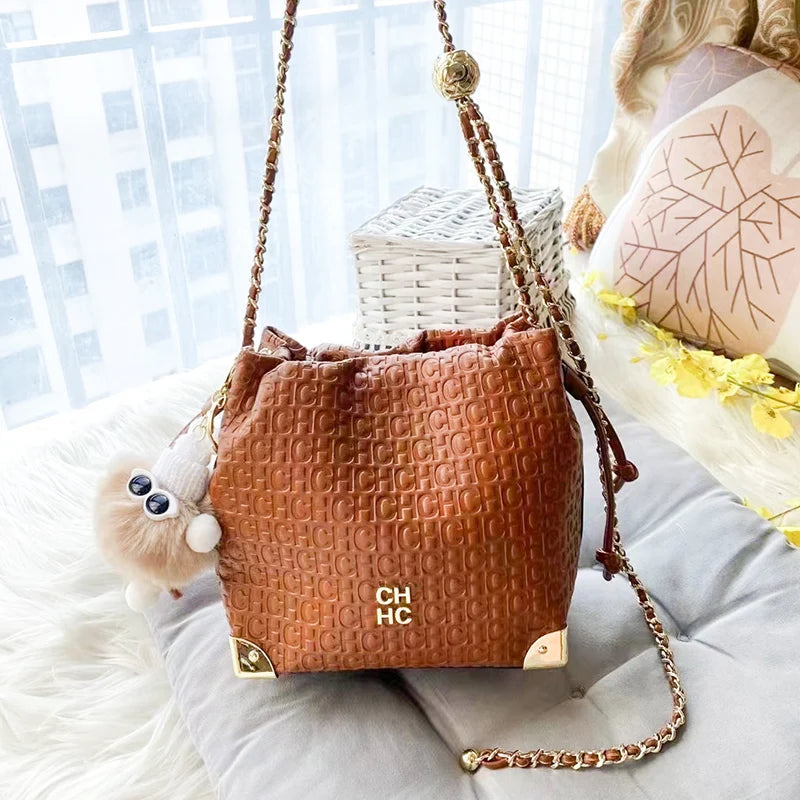 CH Fashion Bucket Bag Design Sense Hundred Brand Elegant Crossbody Women's Bag Letter Design Women's Bag With Shopping