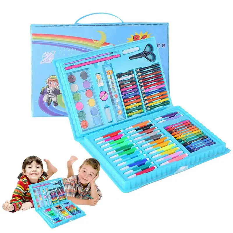 Children Drawing Set Art Painting Set Educational Toy Watercolor Pencil Crayon Color Set Drawing Board Doodle Supplies Kids Gift