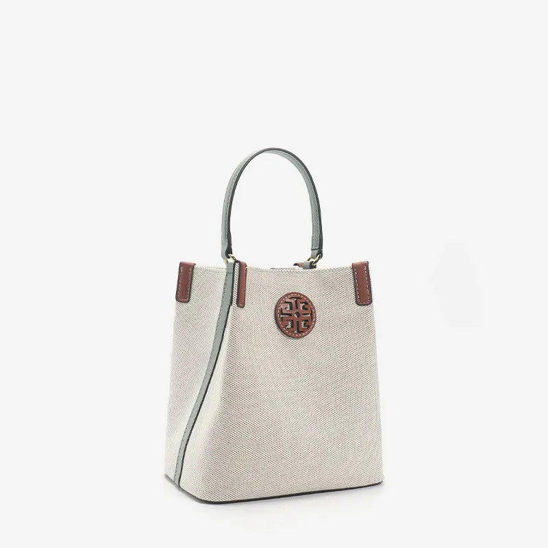 Ladies Fashion Luxury Designer Canvas Fashion Canvas Handbag Solid Color Fashion Shopping Bag Portable