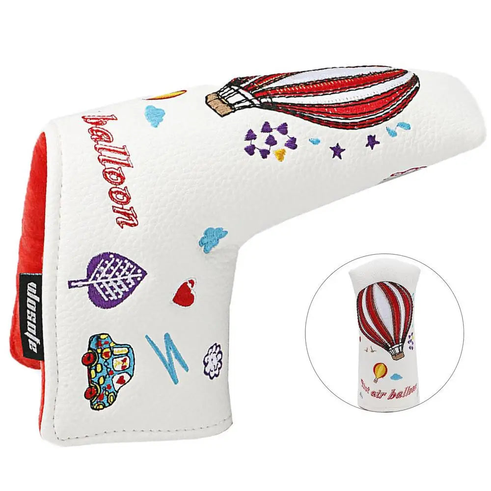 Magnetic PU Leather Golf Putter Headcover Reusable Iron Protector Short Eye-Catching Club Head Covers for Golf Accessories Valentines Gift