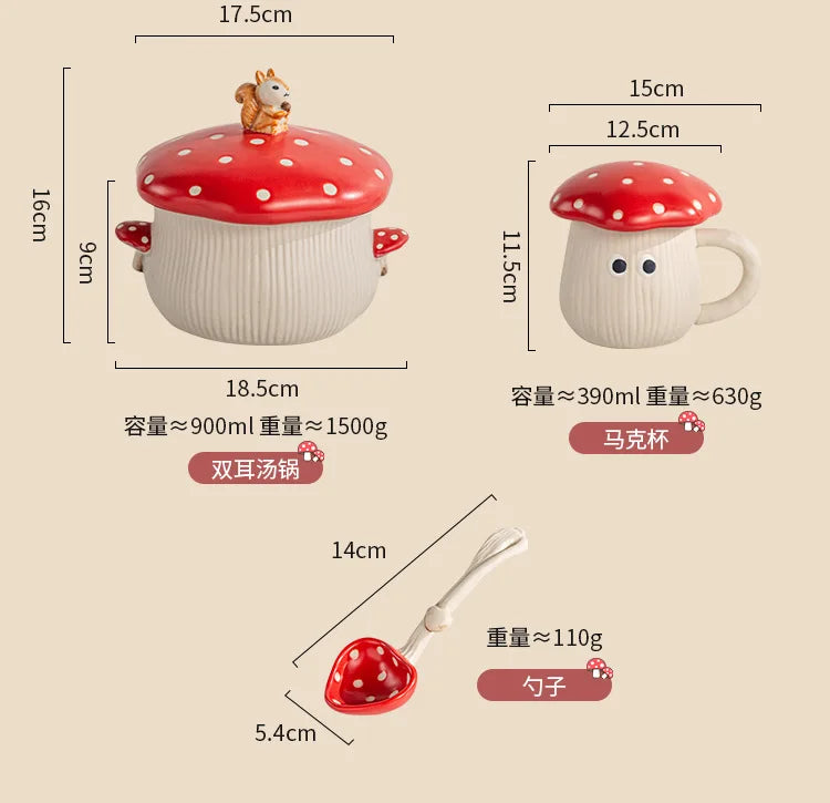 Cute Creative Plate Ceramic Mushroom Shape Restaurant Homehold Vegetable Fruit Cake Bread Dessert Plates Kitchen Supplies