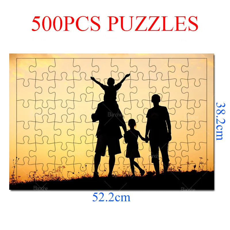 Photo Custom Puzzle Personalized 300 500 1000 Puzzles DIY Teens Adults Wooden Box Jigsaw Toys For Friends Family Gifts Room Desk Valentines Gift