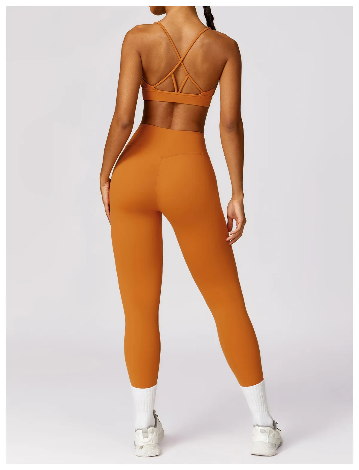 Yoga Set 2 Pieces Women Tracksuits Workout Sportswear Gym Clothing Fitness Long Sleeve Crop Top High Waist Leggings Sports Suits