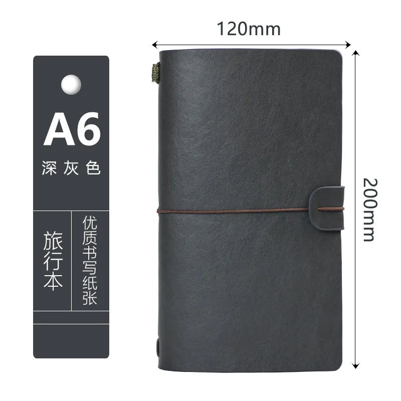 Creative Notebook Travel Ledger A6 Loose-leaf Simple Diary Retro Portable Ledger