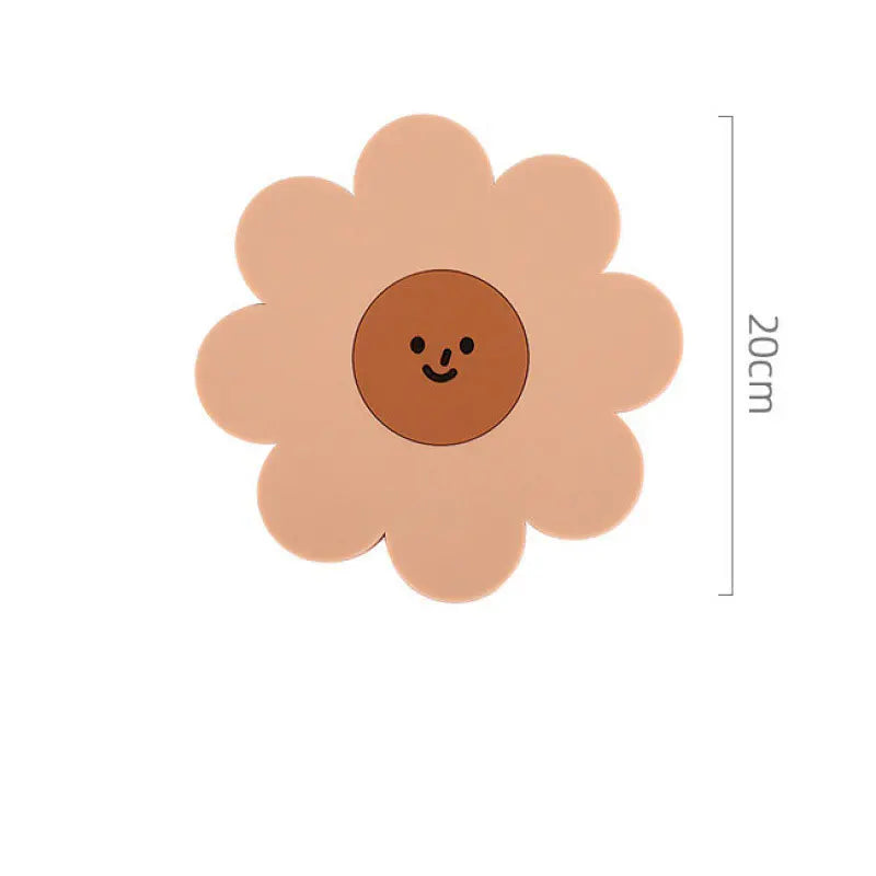 Sunflower Cute Placemat Coaster Anti-skidding and Heat-resistant Silicone Cup Pad Coffee Hot Pad Kitchen Home Tableware