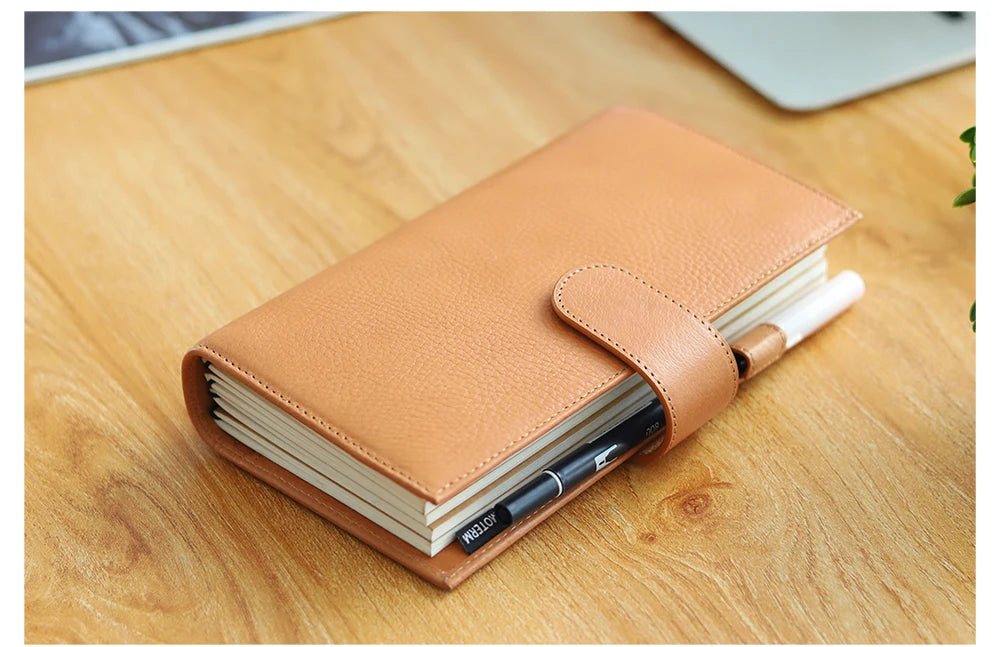 Moterm Travel Notebook Journal Companion Standard Planner Vegetable Tanned Leather Genuine Cowhide Organizer Diary