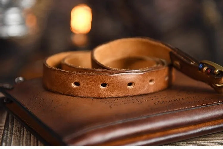 Retro Narrow Genuine Leather Women's Belt Pure Copper Button Western Cowboy Style Versatile Jeans Belt Fashion Luxury Women Belt