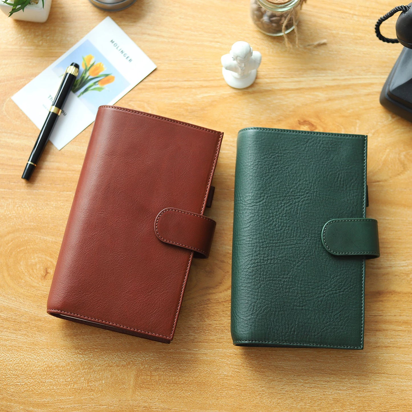 Moterm Travel Notebook Journal Companion Standard Planner Vegetable Tanned Leather Genuine Cowhide Organizer Diary