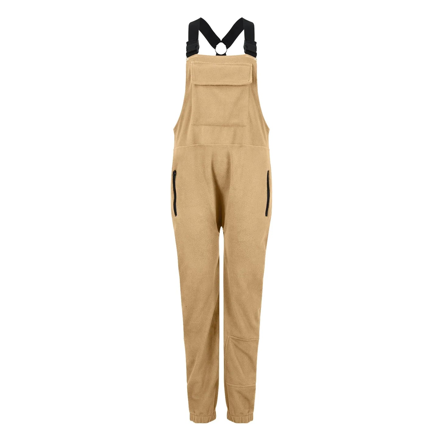 Women's Jumpsuits One-piece Bibs Jumpsuits Adjustable Suspender Straps Warm Winter Fuzzy Ski Pants