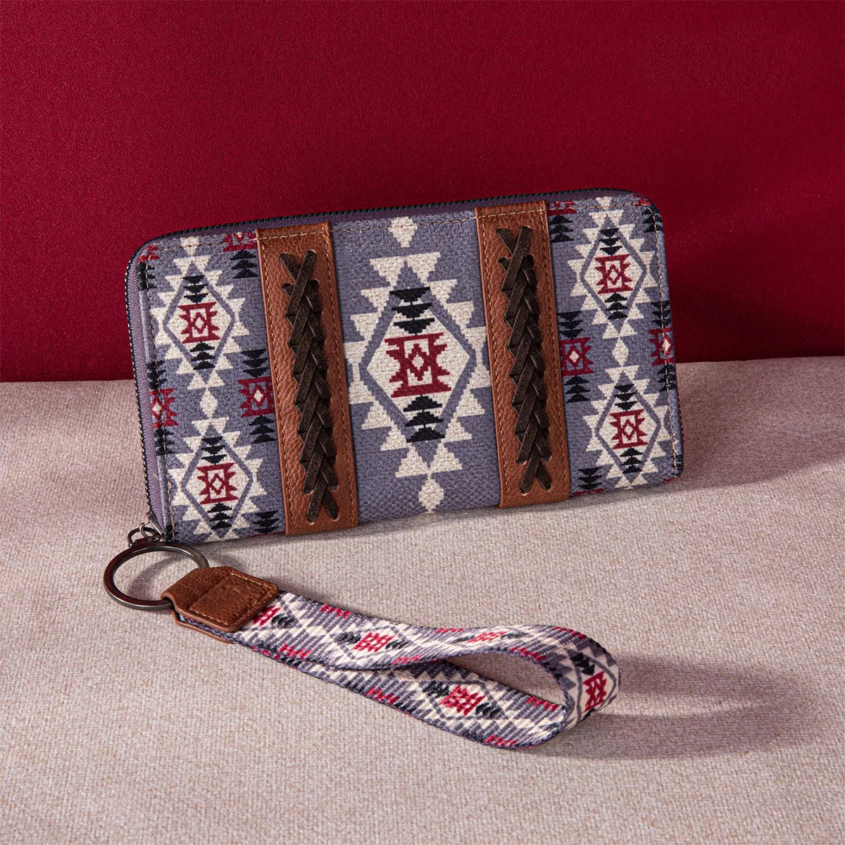 European American Retro Zipper Wallet Cotton Linen Printed Bohemian Style Women's Handbag Wallets Trend Versatile Card Bags