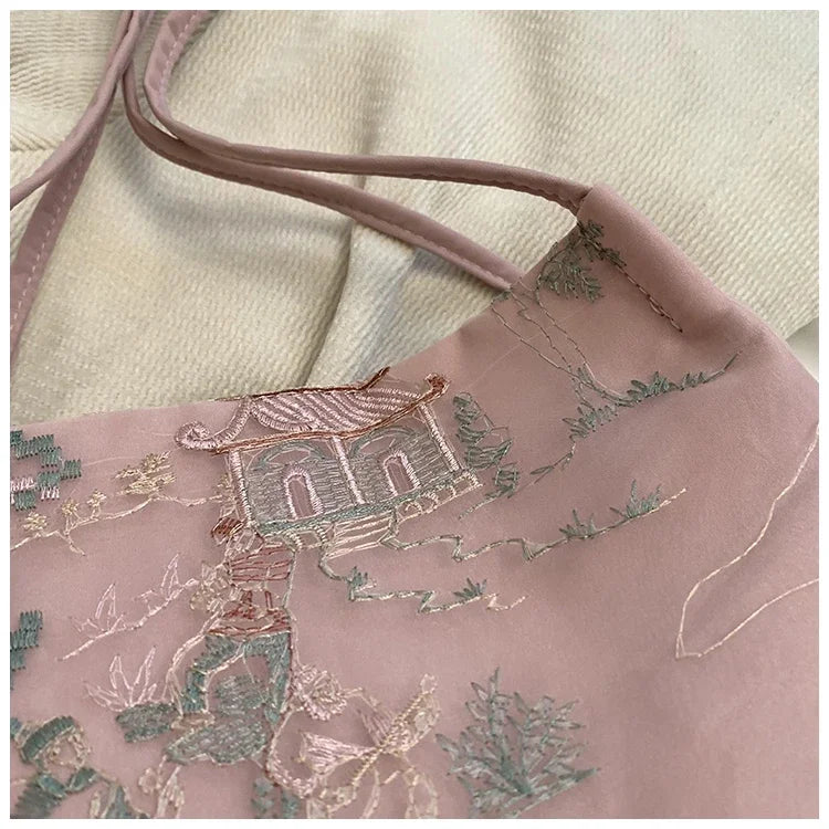 Exquisite Retro Embroidery Shoulder Bags High Quality Sense of Luxury Unique Design Tote Bags for Women 2024 Hot Chinese Style