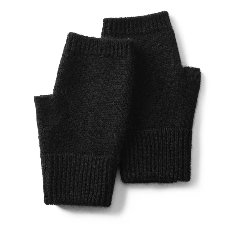 2024 Winter Women 100% Cashmere Mitts 15cm Knitted Fingerless Gloves Y2k Thermal Gloves Semi Finger Lengthen Mittens Arm Warmers