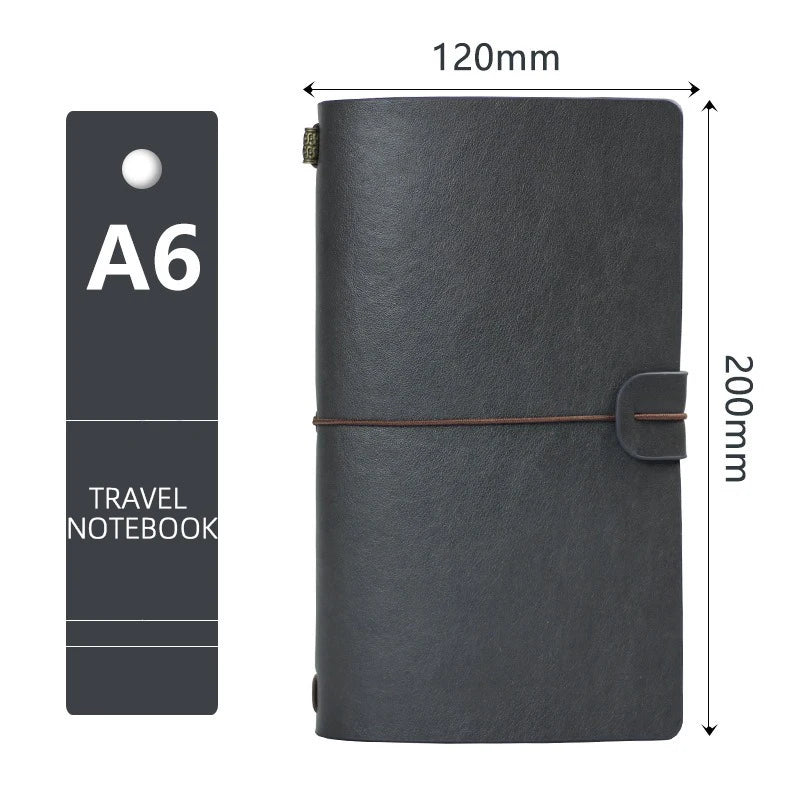 Retro Leather Strap Creative Hand Ledger Creative Multifunctional A6 Retro Portable Travel Loose-leaf Notepad Diary Notebook