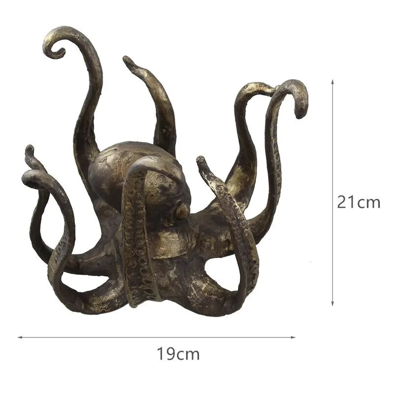 Octopus Mug Holder Tea Cup Holder Large Decorative Resin Octopus Table Topper Statue Desktop Home Decoration Dropshipping