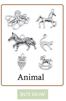 30PCS 3 Color 11X15mm New Product Alloy Double Sided 3D Pony Charms For Jewelry Making DIY Handmade Small Animal Pendant