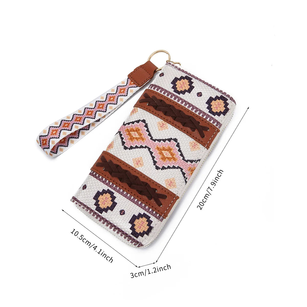 European American Retro Zipper Wallet Cotton Linen Printed Bohemian Style Women's Handbag Wallets Trend Versatile Card Bags