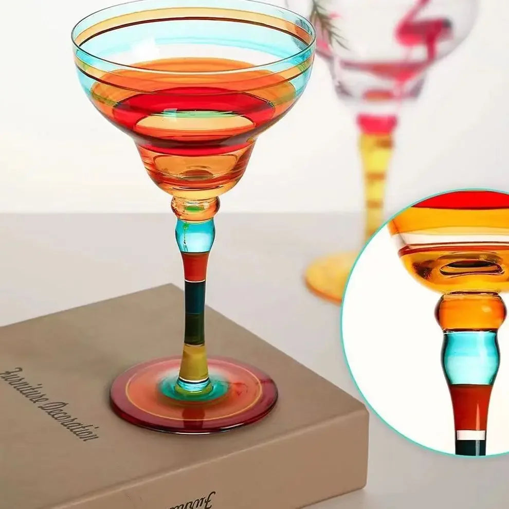 Handmade Colored Cocktail Cup Margarita European Cup Champagne Cup Creative Wine Glass Family Bar Wedding Party Wine Glass