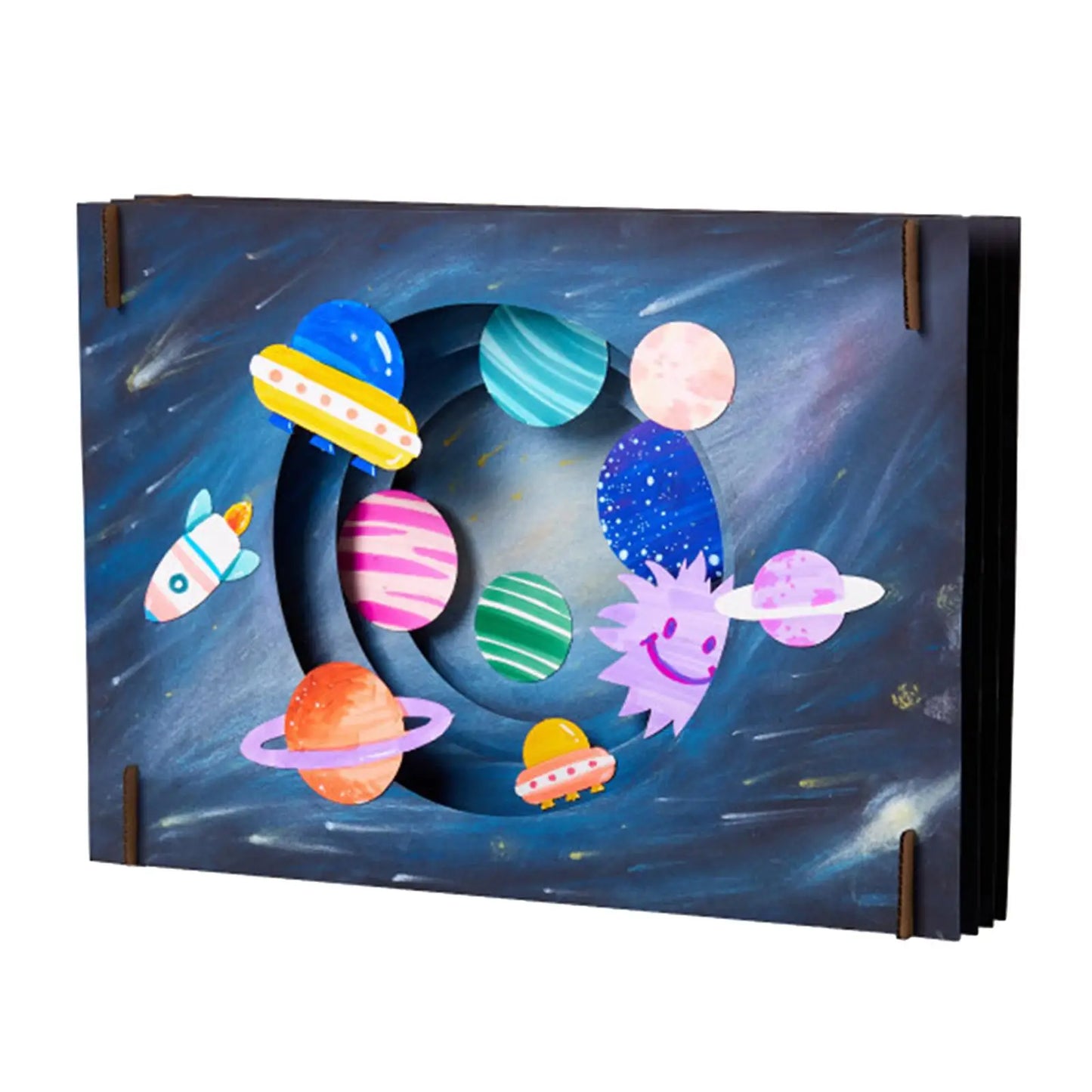 3D Coloring Handmade Craft Kits for Kids, Space and Sea Theme Assemble Art Painting Accessories-Interactive Educational Toys