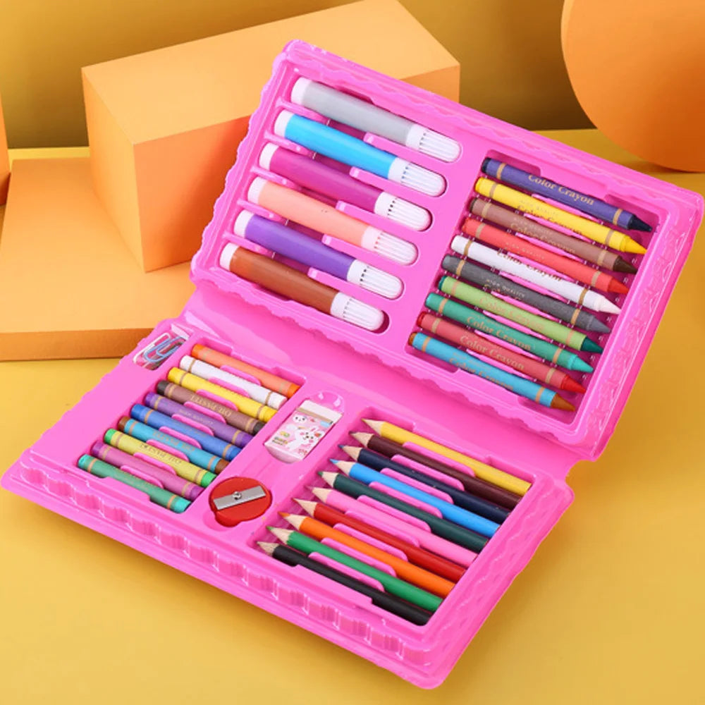 42PCS Pencil Artist Kit Set Painting Crayon Marker Pen Brush Drawing Tools Set Kindergarten Supplies hot sale for Children Gifts