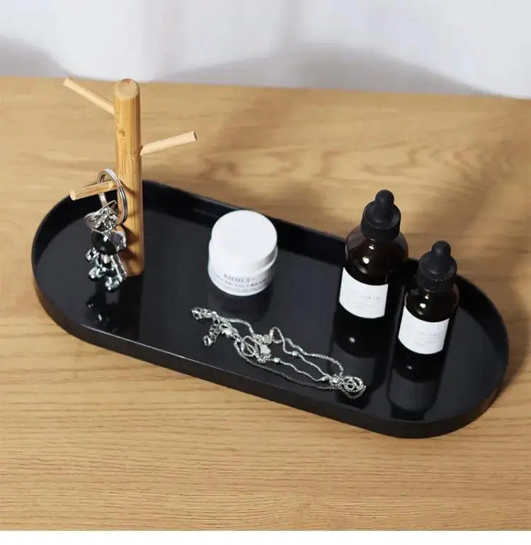 New Nordic Bamboo Tree Branch Storage Tray Living Room Desktop Key Hanger Jewelry Display Frame