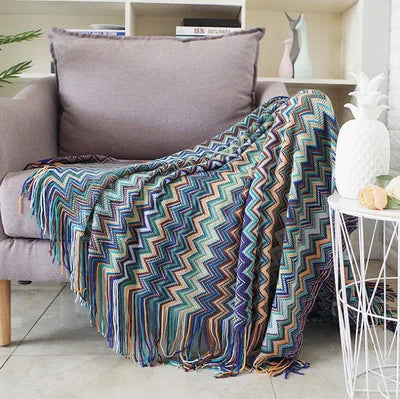 Boho Bed Plaid Blanket Geometry Aztec Baja Blankets Ethnic Sofa Cover Slipcover Decor Throw Wall Hanging Tapestry Rug Cobertor