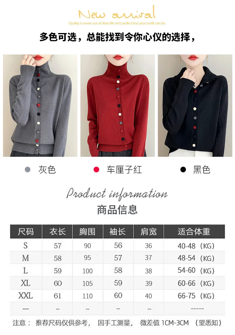 2024 New Cashmere Cardigan Women Long Sleeve Sweaters Cashmere Cardigan Autumn Winter Women  Knitwear Fashion Coat