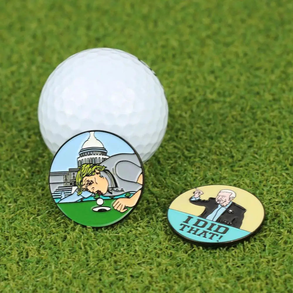 Magnetic Golf Hat Clip ball Marker Golf Ball Mark Electroplating Paint Golf Marker Golf Accessories Training Aids Men Women Gift Valentines Gift