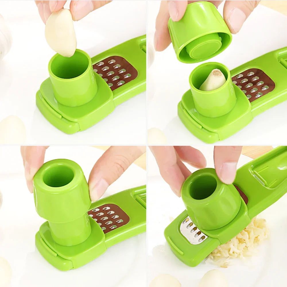 New Multifunctional Garlic Crusher Manual Garlic Pressing and Grinding Quick Hand Protection Kitchen Small Tool Accessories