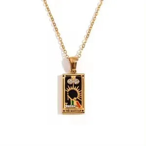 E.B.belle one piece Original Design Tarot Star Moon Sun Lovers Pendant O-chain Necklace new in Stainless steel jewelry Ali