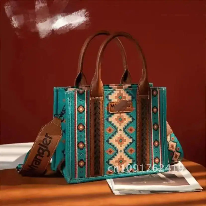 Women Handbags Western Wallet Female Shoulder Bohemian Aztec Shoulder Bag Shopping Tote Bag Large Capacity Travel Bag