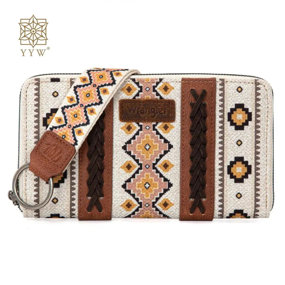 Cowgirls Wallet Purse Casual Women Western Aztec Clutch Wristlet Wallet with Credit Card Holder Envelope Bags Shoulder Handbag