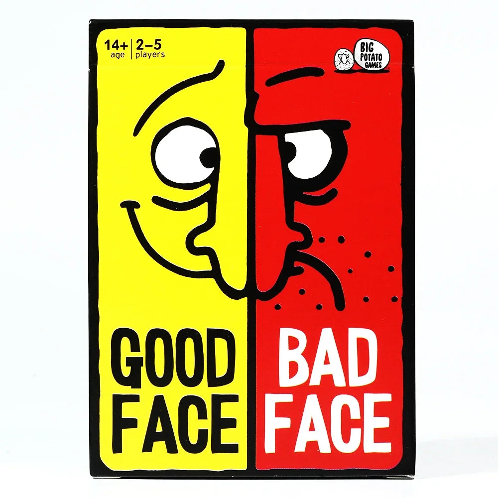 Good Face Bad Face Card Game Hilarious Party Travel Game Card Variety Board Game for Family Party Grimace Masks for Child Adult Valentines Gift