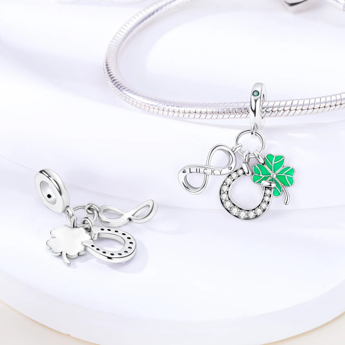 Silver Plated Charms For Woman Summer Green Cactus Avocado Beads Fit Original Pandora Bracelet Necklace DIY Dangle Charms